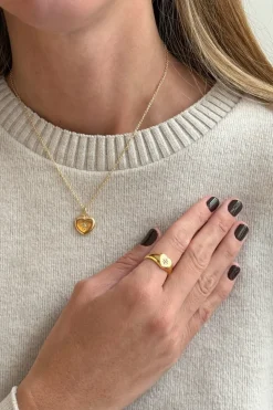Combinación Collar & Anillo Diseño Corazón