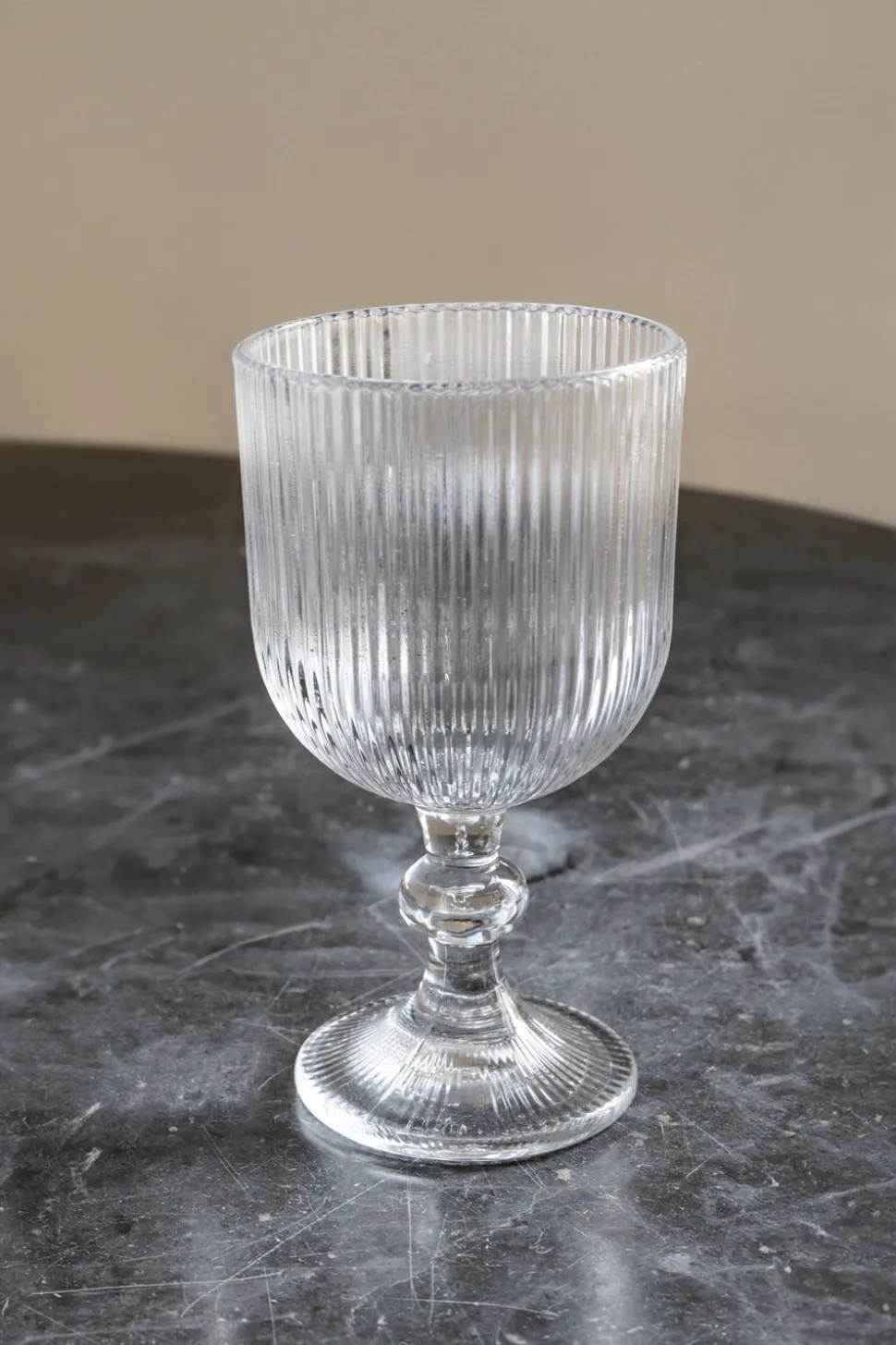 Copa De Cristal Tallada Transparente