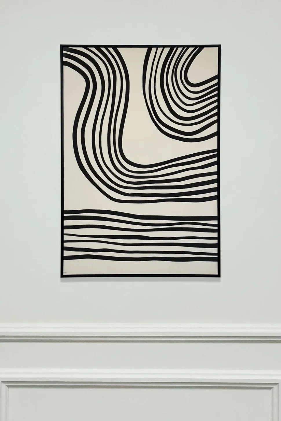 Cuadro De Lienzo Con Diseño De Ondas Pintadas En relieve
