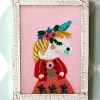 Cuadro Infantil Retrato Unicornio Bordado