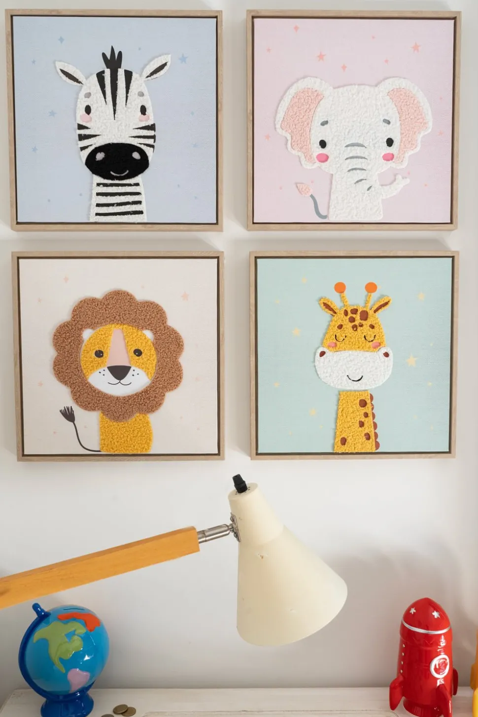 Cuadros Infantiles Con Diseño De Animales En Relieve