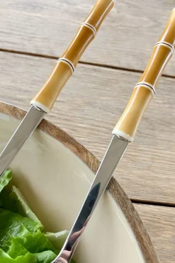 Cubiertos De Servir Diseño Bambú