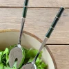 Cubiertos De Servir Diseño Bambú Verde