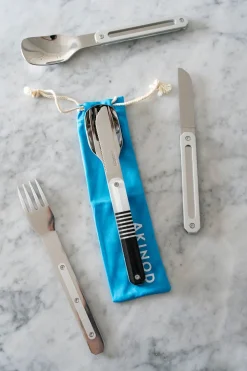 Cubiertos Para Llevar Diseño Blanco Y Negro