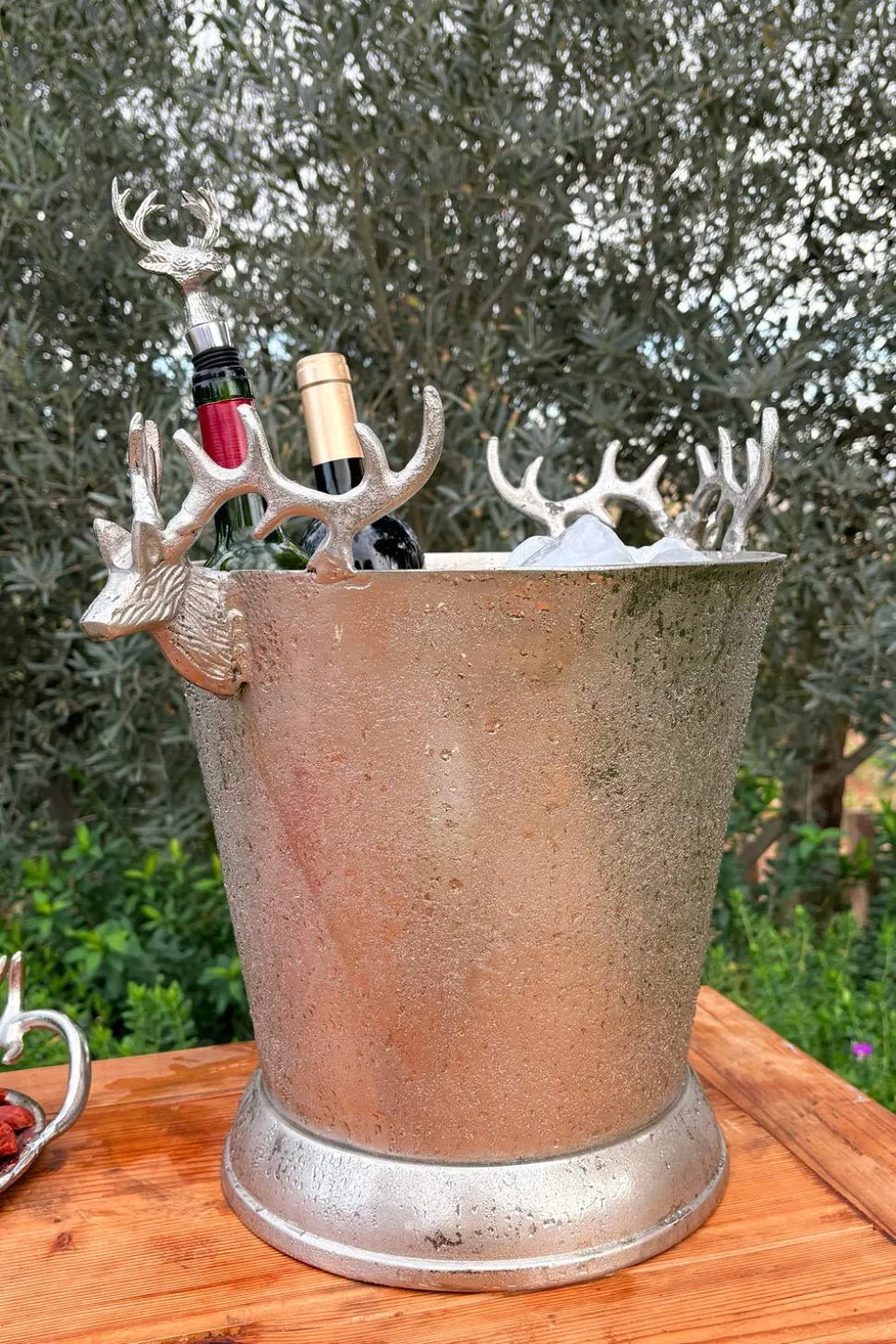 Cubitera De Aluminio Con Diseño De Ciervos