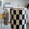Cubitera De Hueso Con Diseño De Flechas Blancas Y Negras Grande