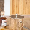 Cubitera De Madera Con Arandelas, Tapa Y Pinza