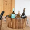 Cubitera Grande De Madera Con Arandelas