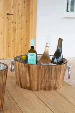 Cubitera Grande De Madera Con Arandelas