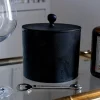 Cubitera Negra Con Tapa Pequeña