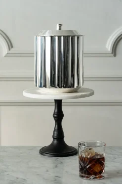 Cubitera Plisada De Plata Con Tapa CO