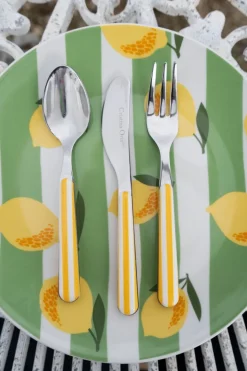 Cucharita Con Diseño De Rayas Amarillas CO