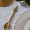 Cucharita De Bronce Con Diseño De Árbol De Navidad