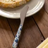 Cuchillo Con Diseño De Flores Azules