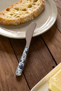 Cuchillo Con Diseño De Flores Azules