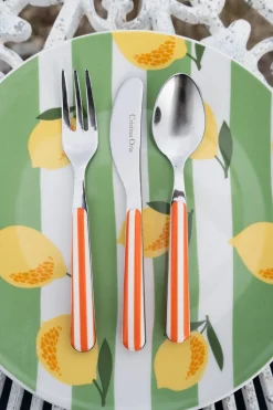 Cuchillo Con Diseño De Rayas Naranjas CO