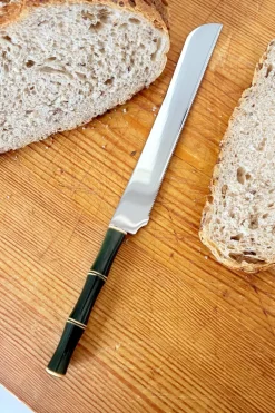 Cuchillo De Pan Diseño Bambú Verde