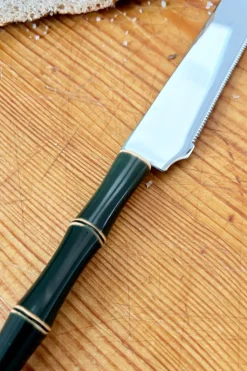 Cuchillo De Pan Diseño Bambú Verde