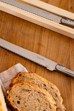 Cuchillo De Pan Plateado Cristina Oria En Caja De Madera