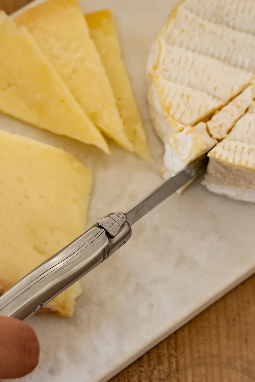 Cuchillo De Queso Plateado Cristina Oria En Caja De Madera