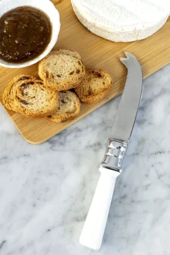 Cuchillo Queso Con Mango Cuadrado Blanco