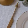 Cuchillo Quesos De Bronce Con Diseño De Árbol De Navidad