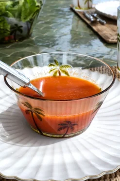 Cuenco Acrílico Diseño Palmeras