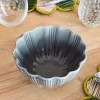 Cuenco De Cerámica Flor Gris