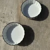 Cuenco De Porcelana Blanco Con Filo Negro