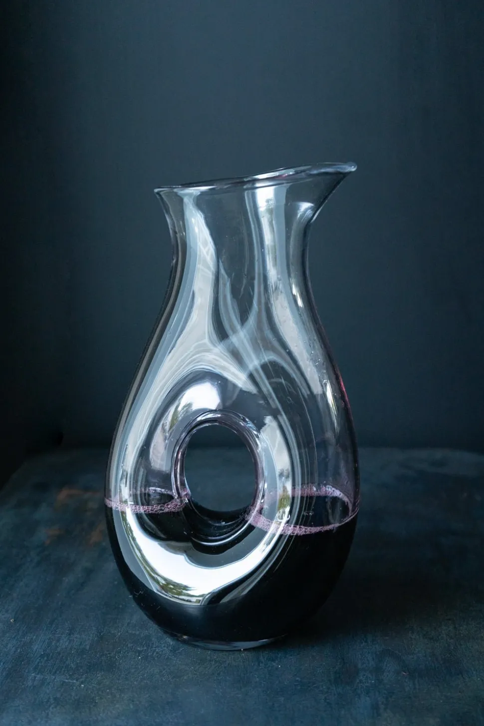 Decantador De Cristal Con Agujero