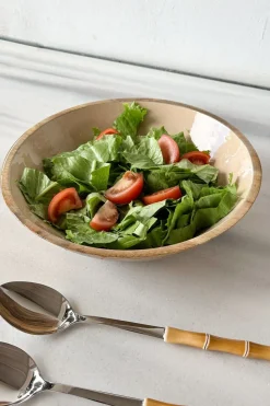 Ensaladera De Madera Crema