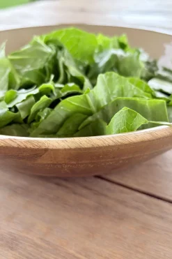 Ensaladera Grande De Madera Crema
