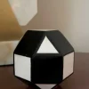 Esfera Decorativa De Resina Blanca Y Negra