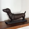 Figura Decorativa Con Diseño De Teckel Con Base