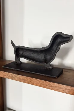 Figura Decorativa Con Diseño De Teckel Con Base