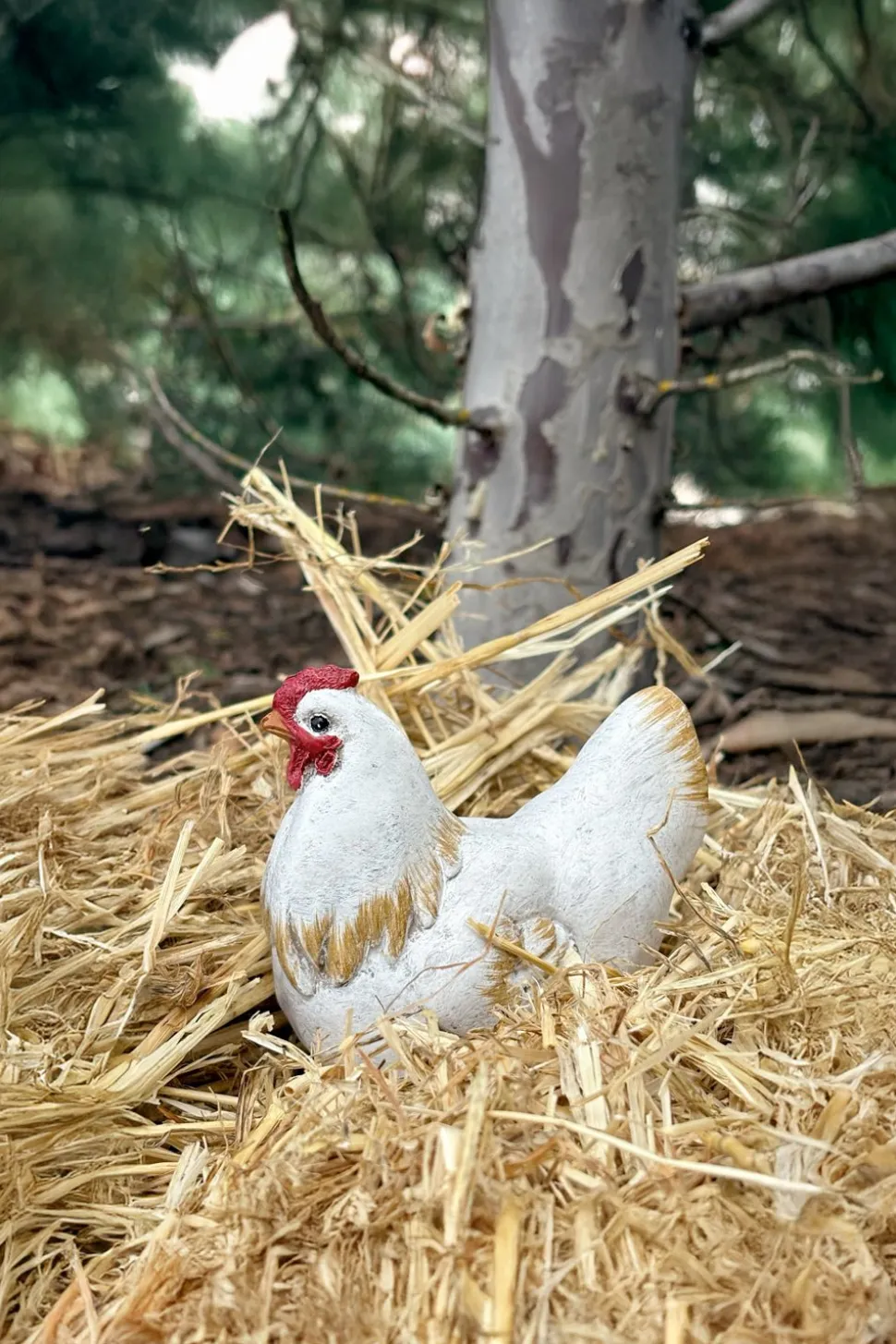 Figura Decorativa Gallina Blanca