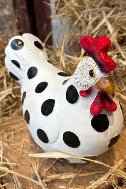Figura Decorativa Gallina Lunares