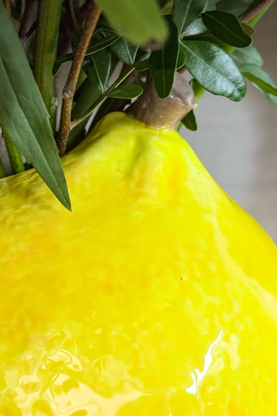 Florero Con Diseño De Limón Grande