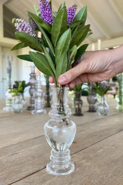 Florero De Cristal Con Diseño Venecia Transparente Grande