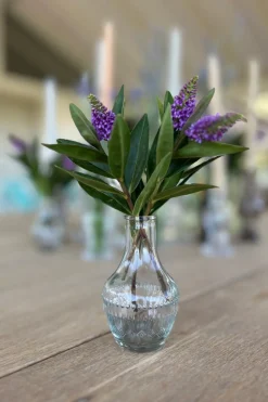Florero De Cristal Con Diseño Milán Transparente