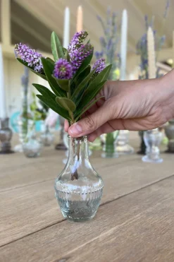 Florero De Cristal Con Diseño Milán Transparente