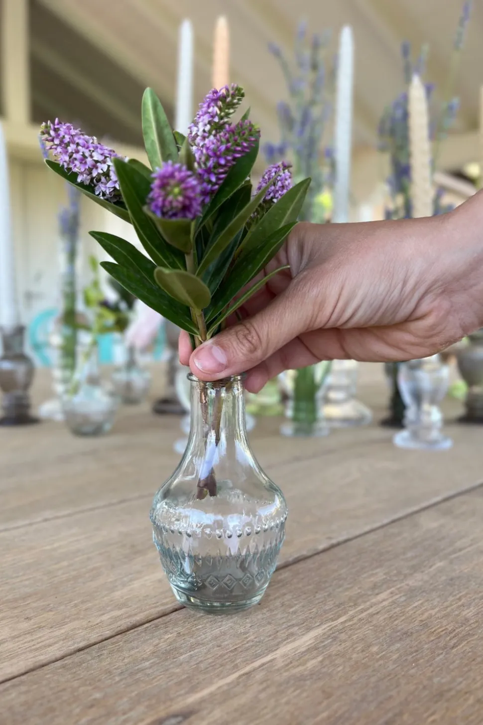 Florero De Cristal Con Diseño Milán Transparente