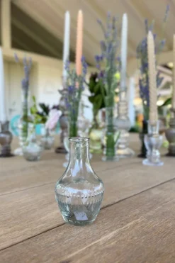 Florero De Cristal Con Diseño Milán Transparente