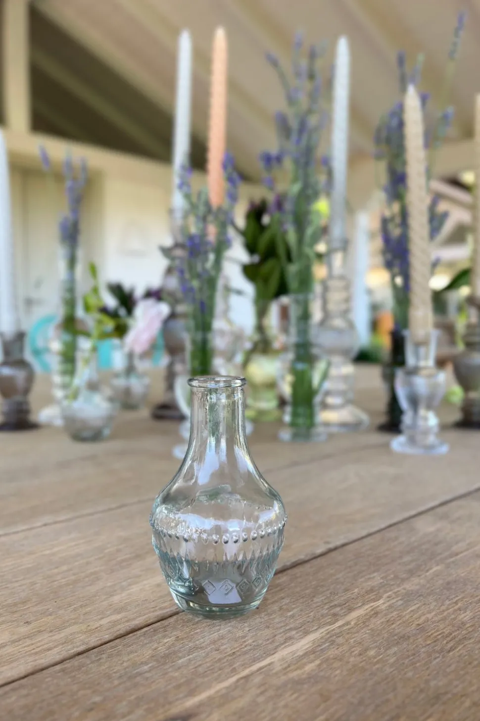 Florero De Cristal Con Diseño Milán Transparente