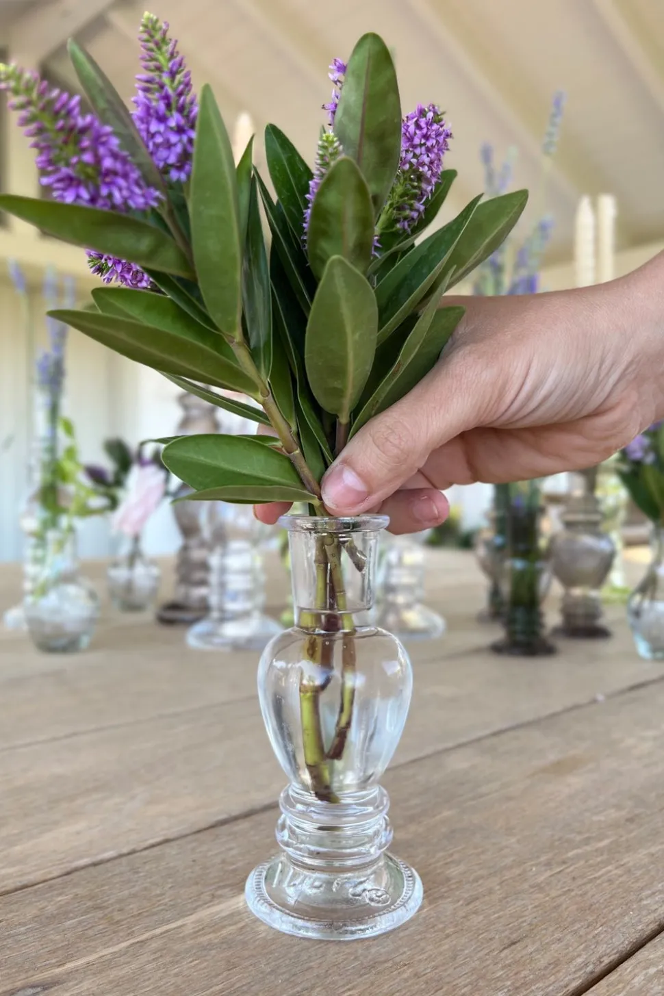 Florero De Cristal Con Diseño Venecia Transparente Pequeño