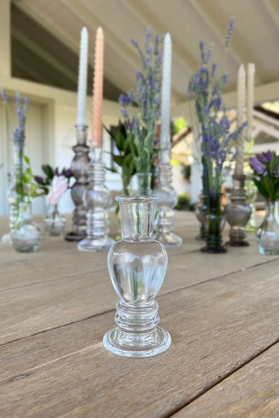 Florero De Cristal Con Diseño Venecia Transparente Pequeño