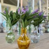 Florero De Cristal Con Diseño Milán Ocre
