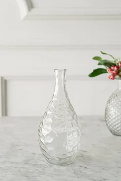 Florero De Cristal En Relieve Transparente