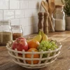 Frutero De Porcelana Diseño Trenzado Grande