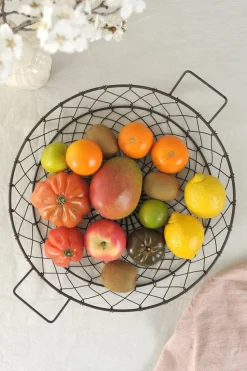 Frutero Redondo Asa Hierro Negro
